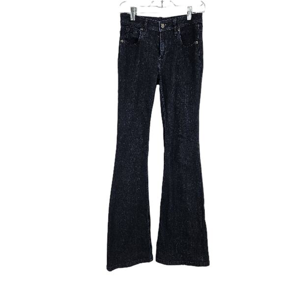 Burberry Brit Hempton Jeans Blue Dark Wash Bootcut Flared Stretch Denim Size 28 - Picture 1 of 8